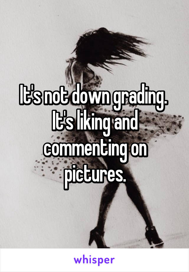 It's not down grading. 
It's liking and commenting on pictures.