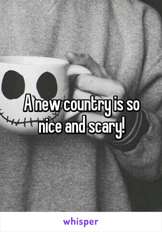 A new country is so nice and scary!