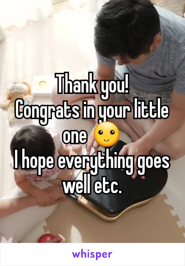 Thank you!
Congrats in your little one 🙂
I hope everything goes well etc.