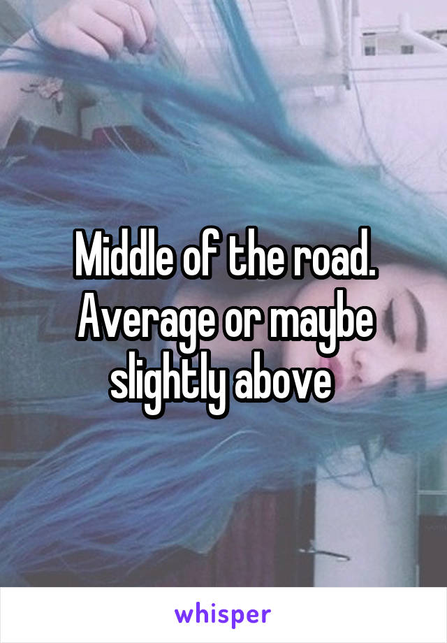 Middle of the road. Average or maybe slightly above 