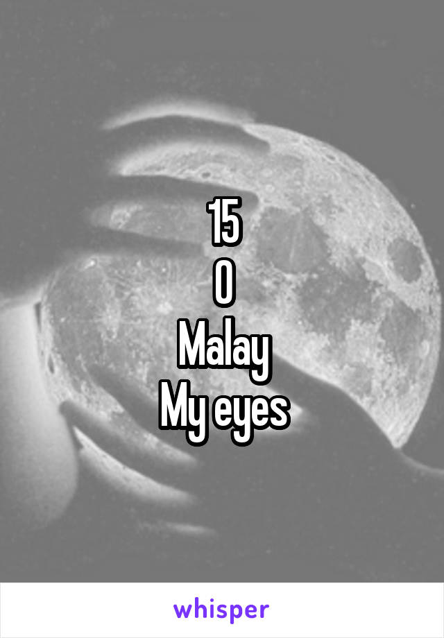 15
0
Malay
My eyes