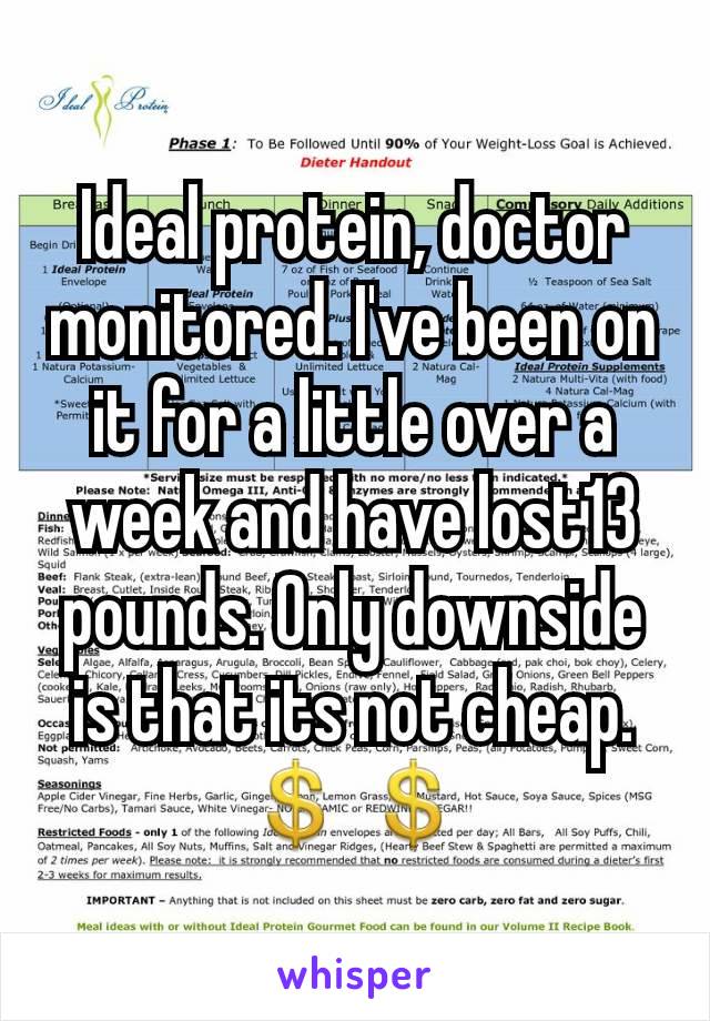 Ideal protein, doctor monitored. I've been on it for a little over a week and have lost13 pounds. Only downside is that its not cheap. 💲💲