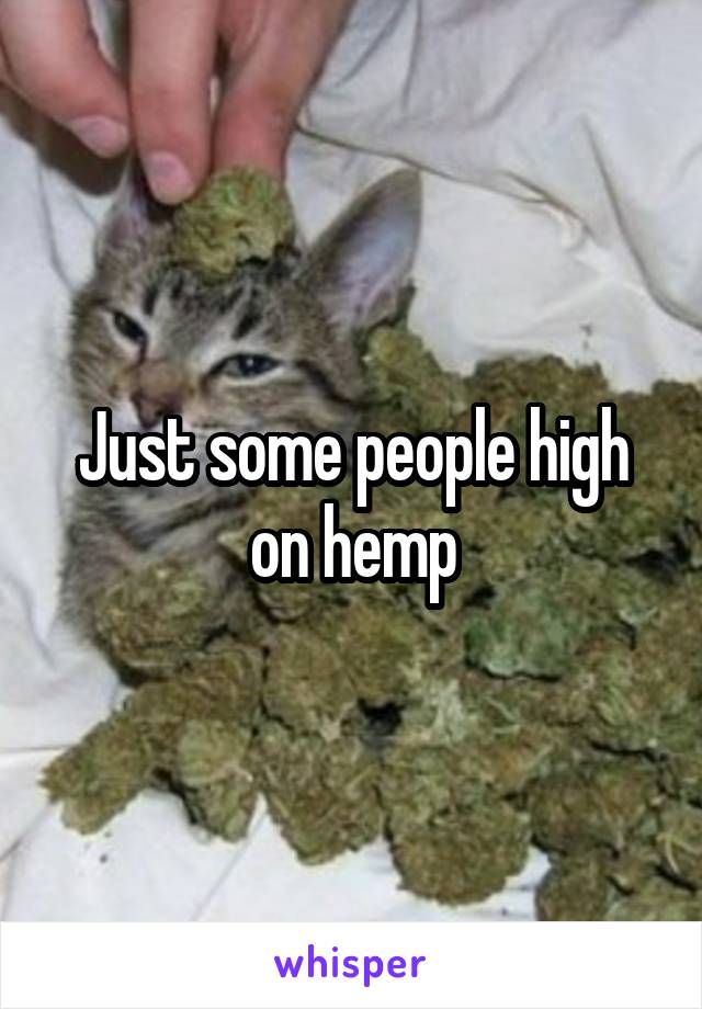 Just some people high on hemp