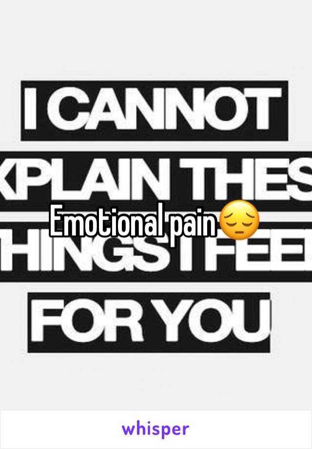 Emotional pain😔
