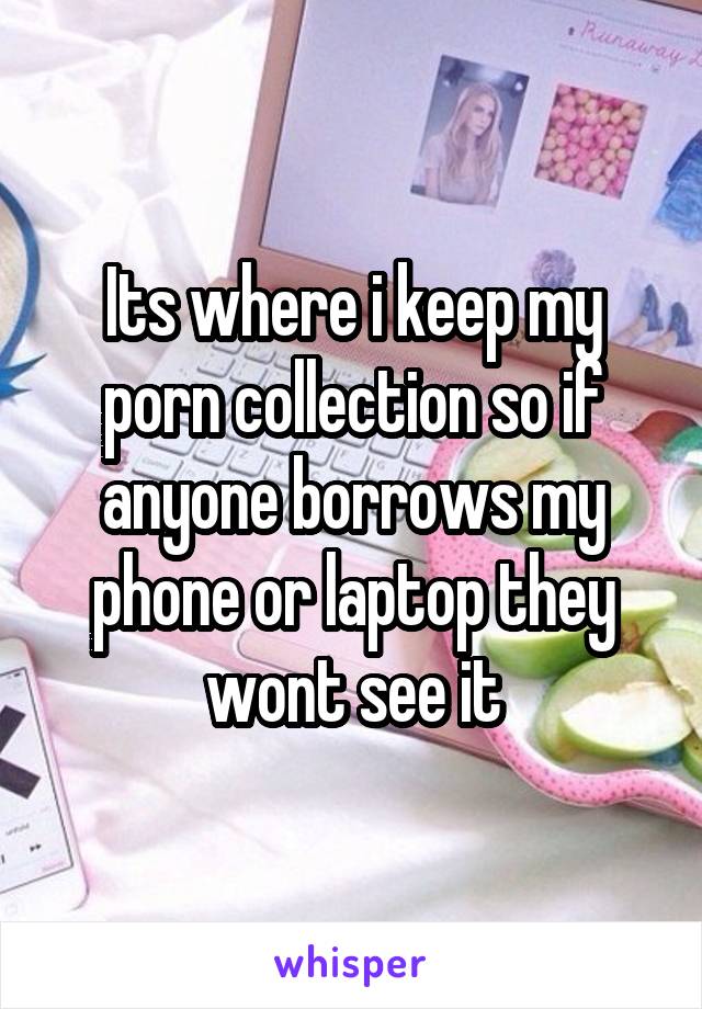 Its where i keep my porn collection so if anyone borrows my phone or laptop they wont see it