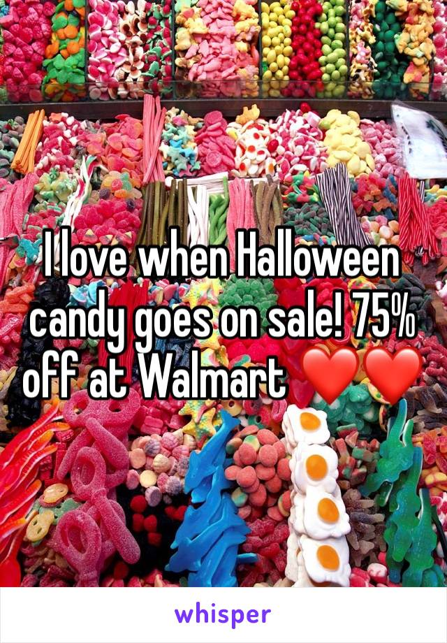 I love when Halloween candy goes on sale! 75% off at Walmart ❤️❤️
