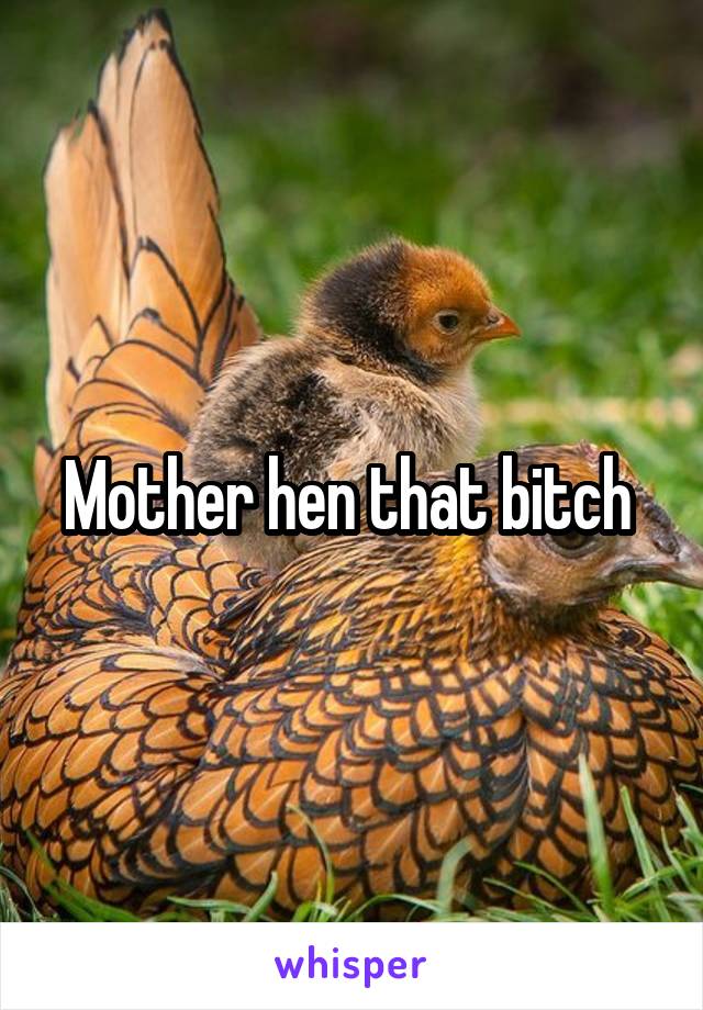 Mother hen that bitch 