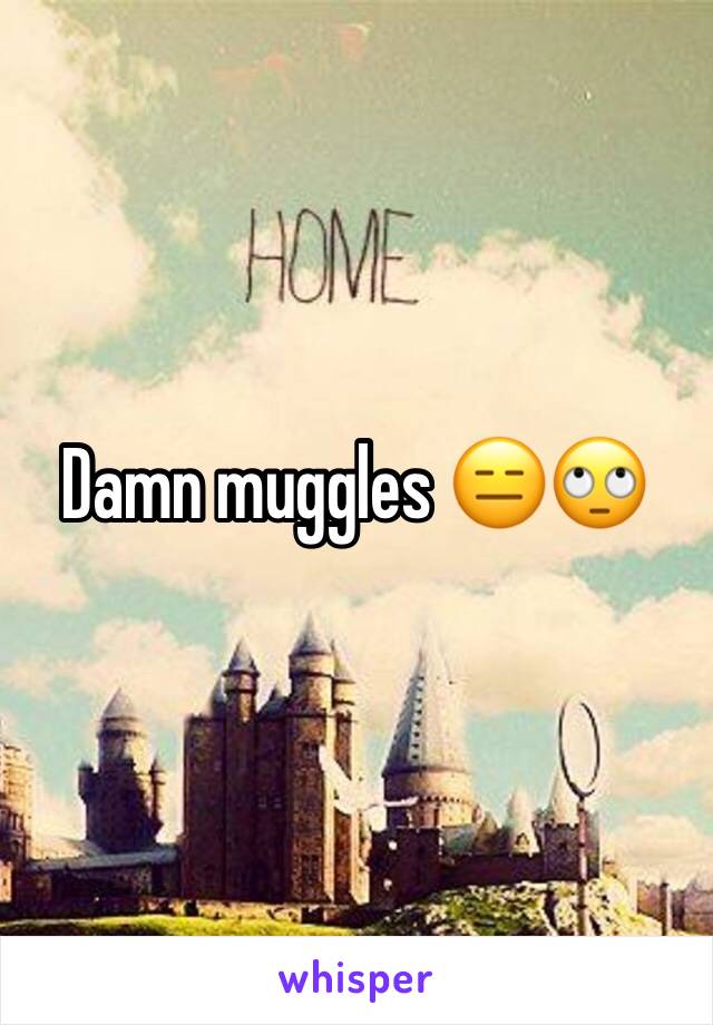 Damn muggles 😑🙄