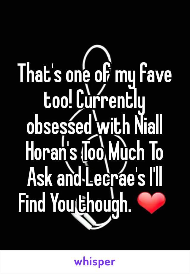 That's one of my fave too! Currently obsessed with Niall Horan's Too Much To Ask and Lecrae's I'll Find You though. ❤ 