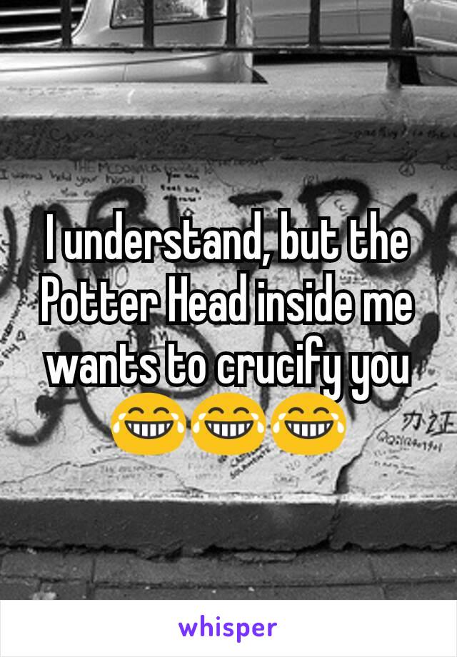 I understand, but the Potter Head inside me wants to crucify you😂😂😂