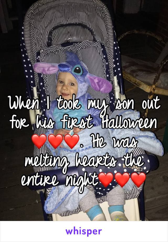 When I took my son out for his first Halloween❤️❤️❤️. He was melting hearts the entire night❤️❤️❤️