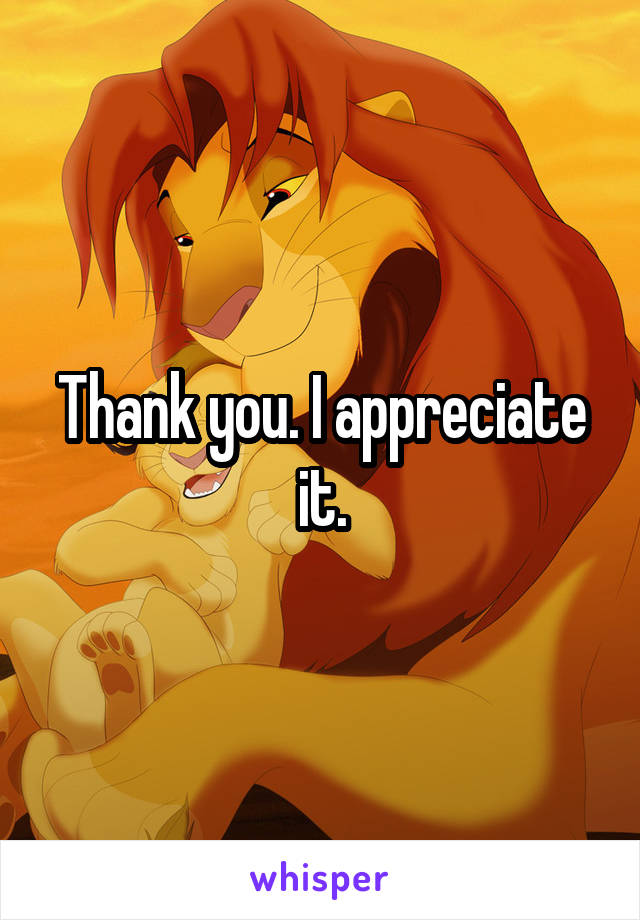 Thank you. I appreciate it.