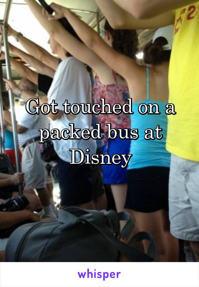 Got touched on a packed bus at Disney
