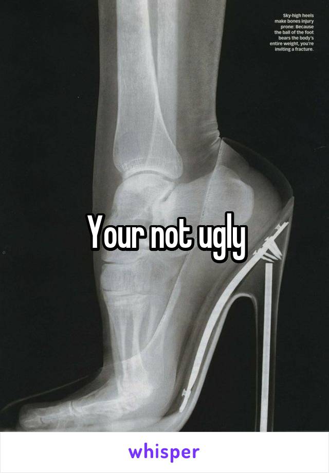 Your not ugly