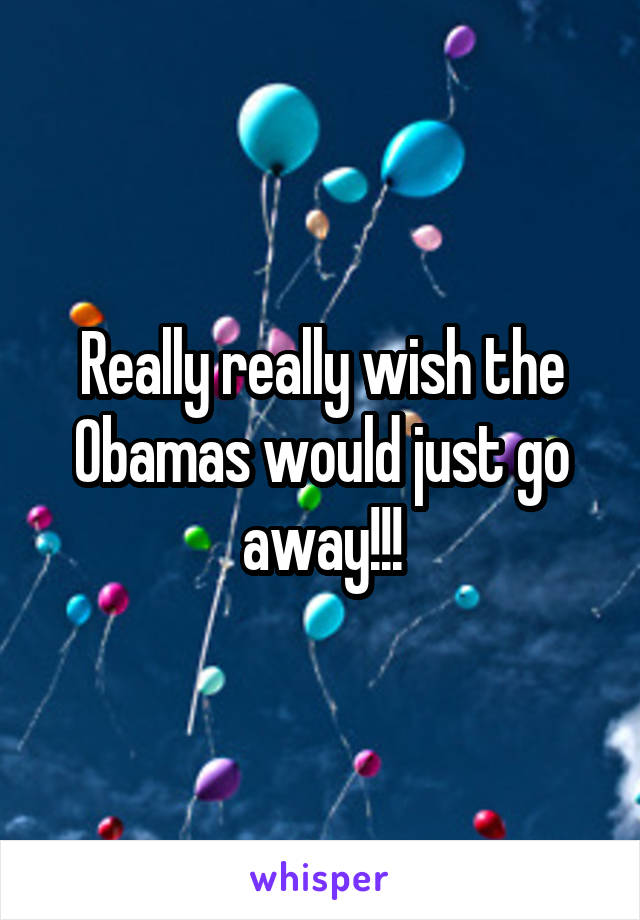 Really really wish the Obamas would just go away!!!