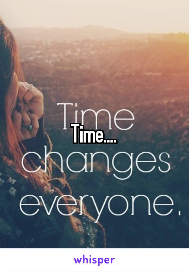 Time.... 