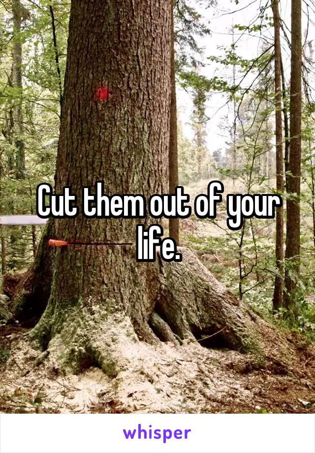 Cut them out of your life.