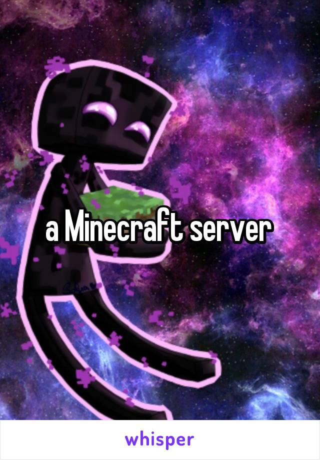 a Minecraft server 