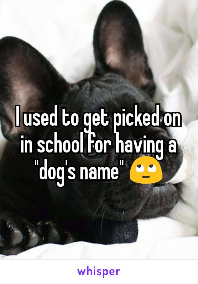 I used to get picked on in school for having a "dog's name" 🙄