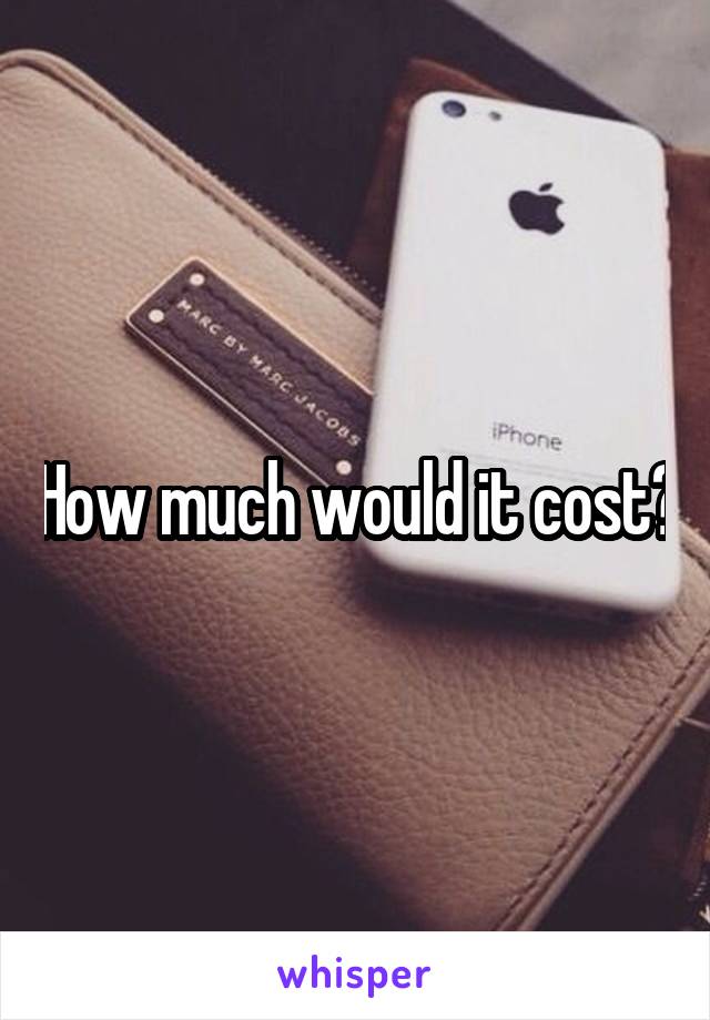 How much would it cost?