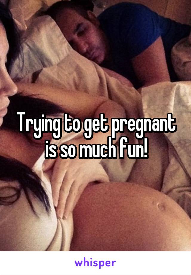 Trying to get pregnant is so much fun!