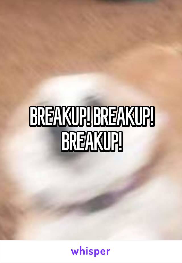 BREAKUP! BREAKUP! BREAKUP!