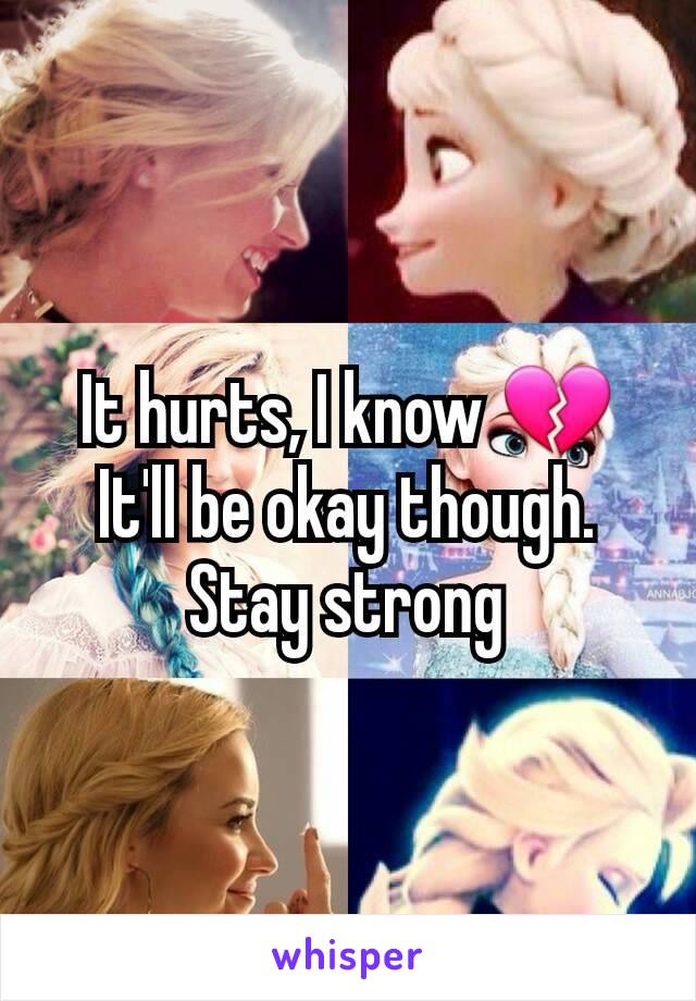 It hurts, I know 💔
It'll be okay though. Stay strong