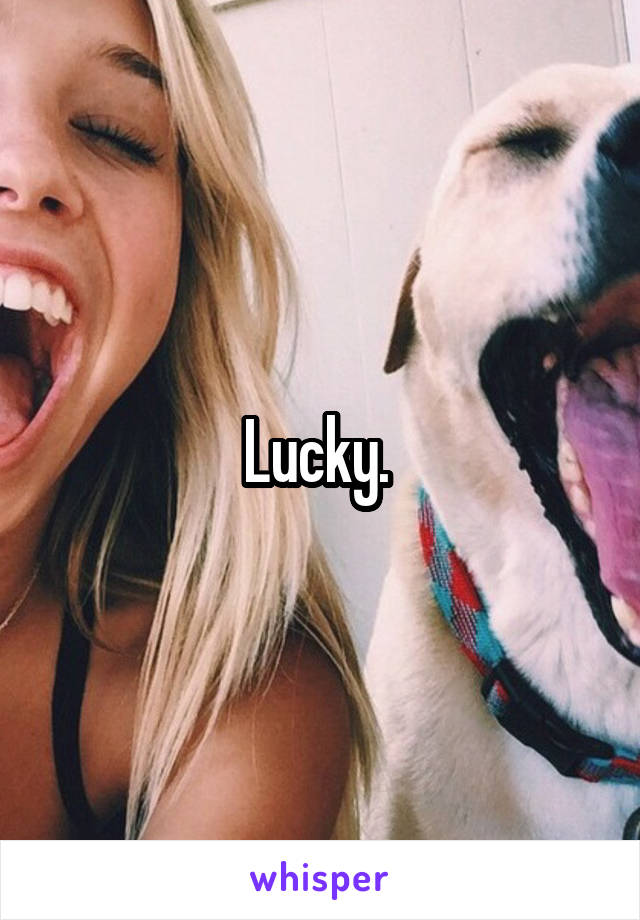 Lucky. 