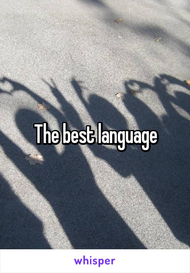 The best language