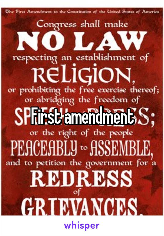 First amendment