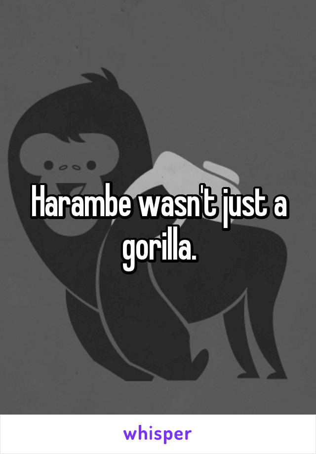 Harambe wasn't just a gorilla.