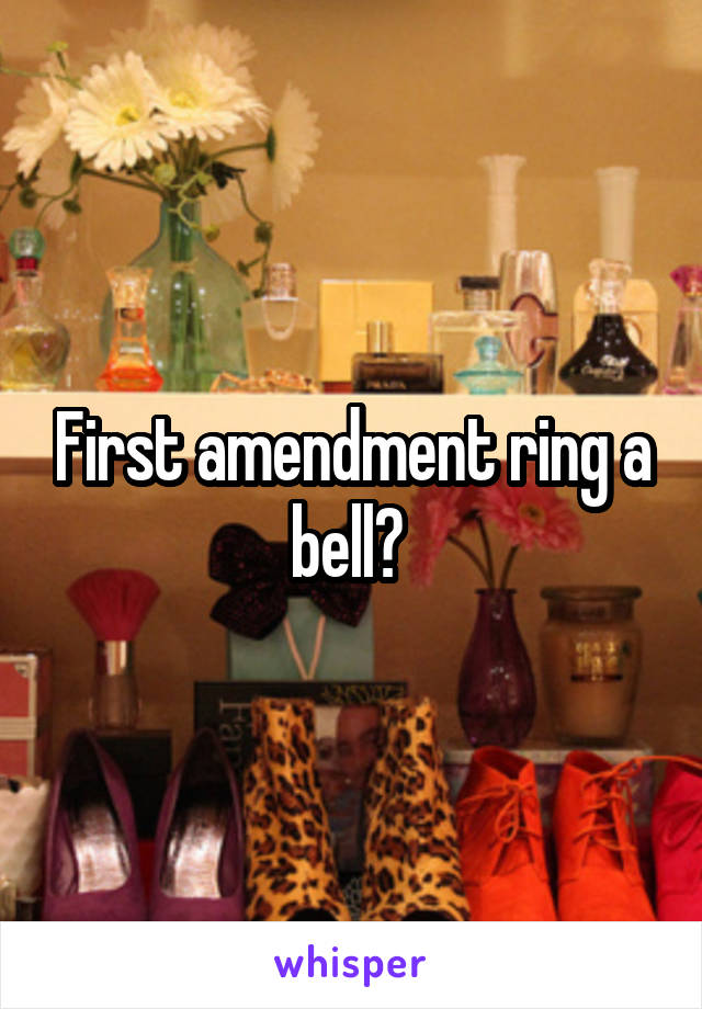 First amendment ring a bell? 