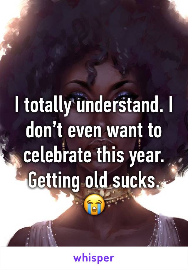 I totally understand. I don’t even want to celebrate this year. Getting old sucks.
😭