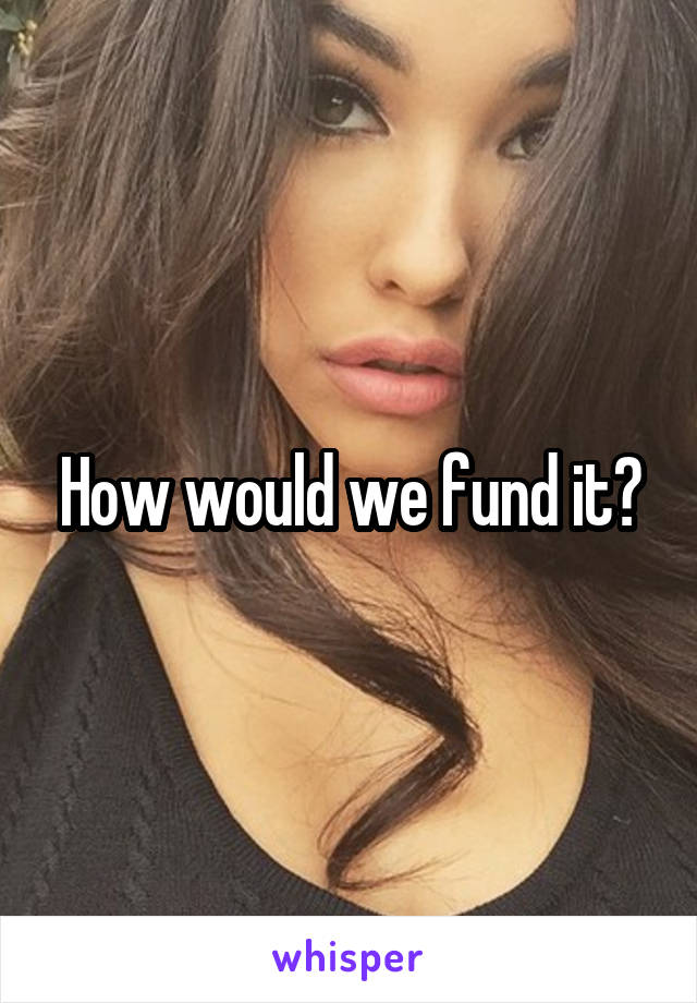 How would we fund it?