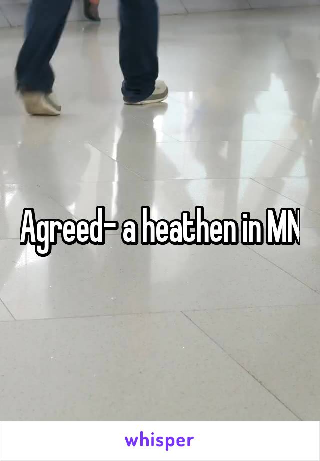 Agreed- a heathen in MN