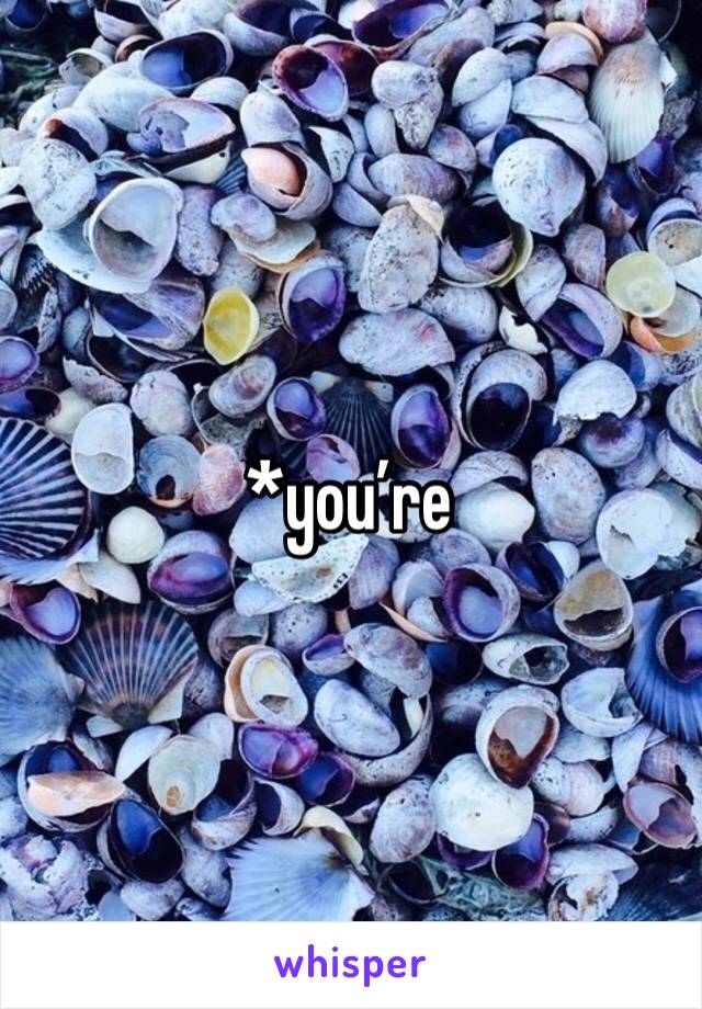 *you’re