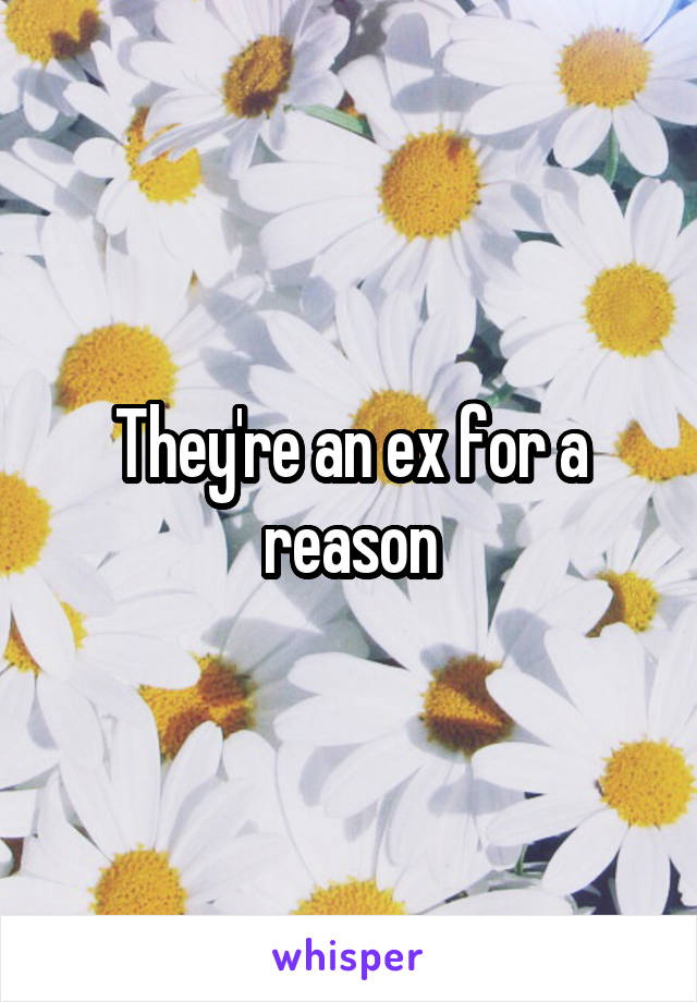They're an ex for a reason