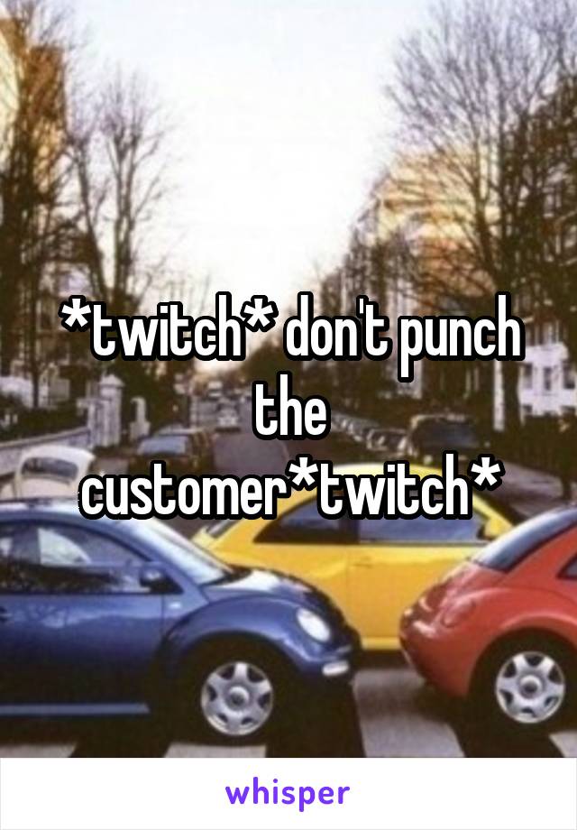 *twitch* don't punch the customer*twitch*