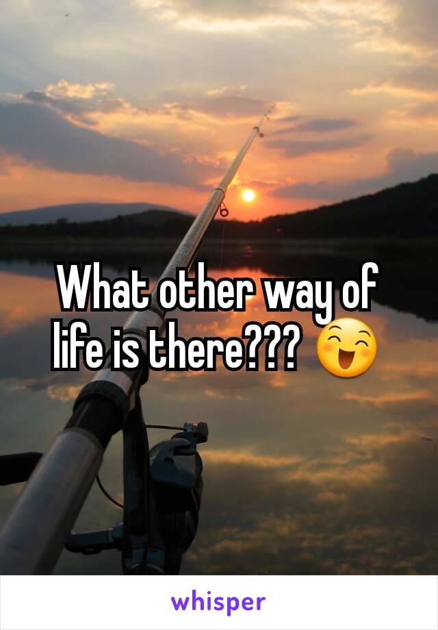 What other way of life is there??? 😄