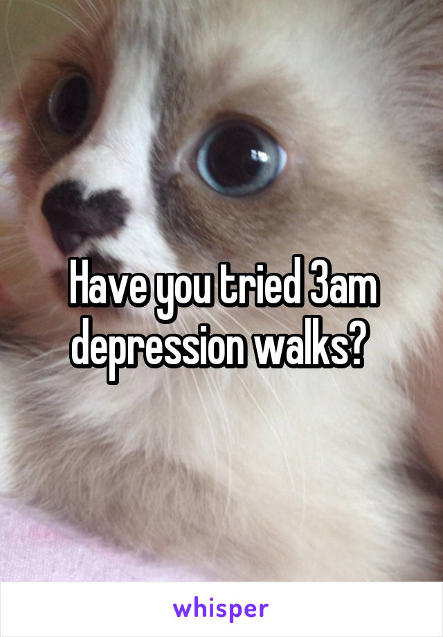 Have you tried 3am depression walks? 