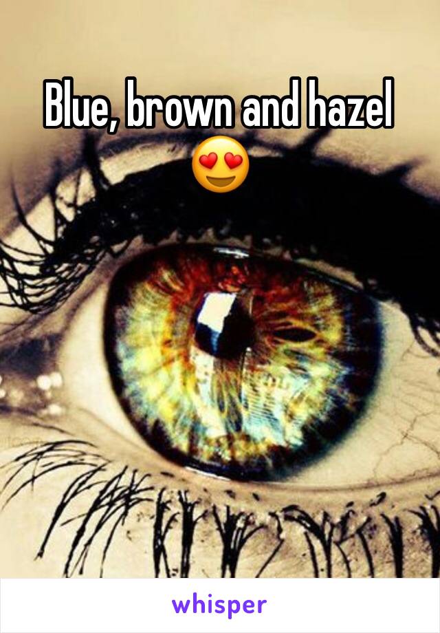 Blue, brown and hazel 😍