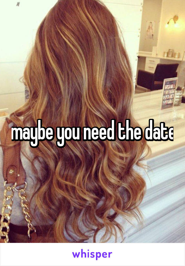 maybe you need the date