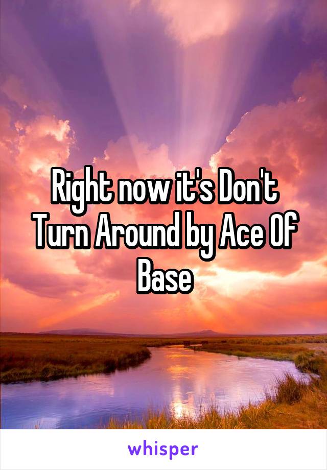 Right now it's Don't Turn Around by Ace Of Base