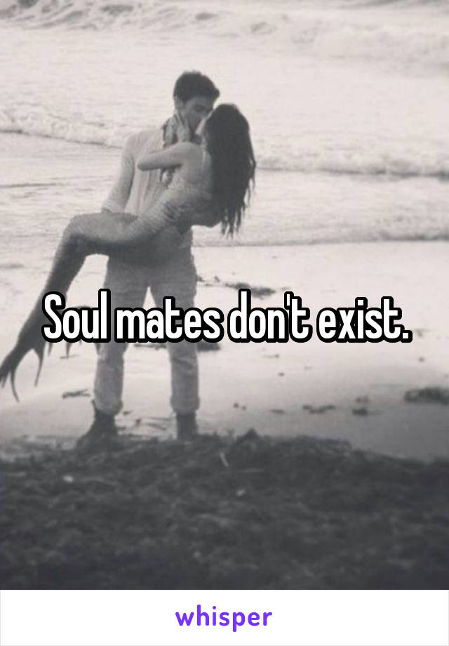 Soul mates don't exist.