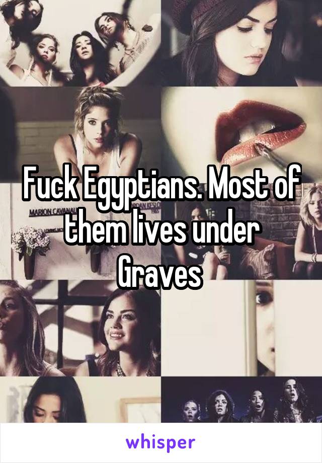 Fuck Egyptians. Most of them lives under Graves 