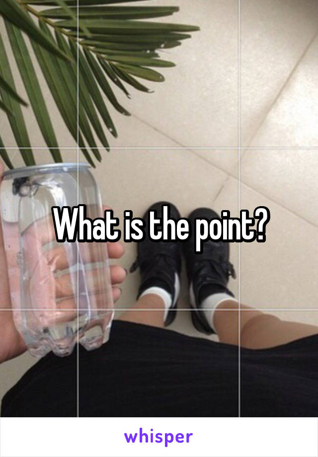 What is the point?