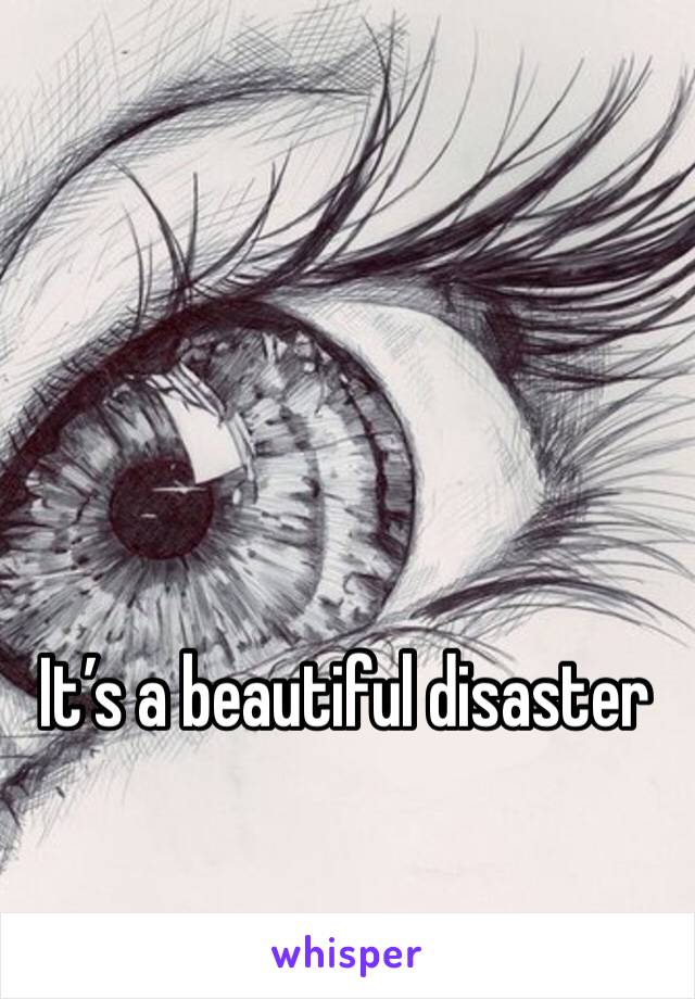 It’s a beautiful disaster 