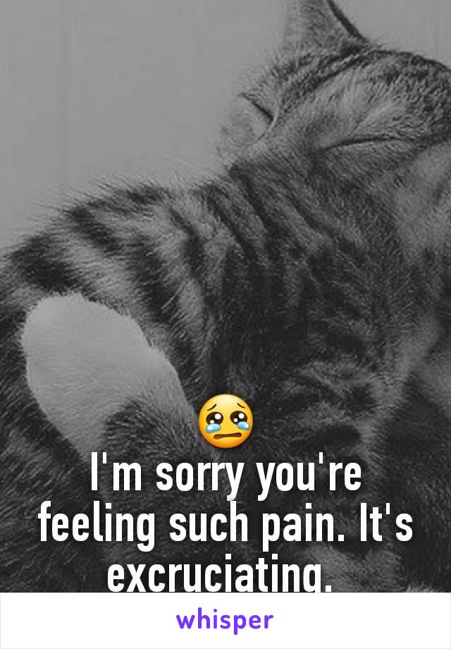 😢
I'm sorry you're feeling such pain. It's excruciating. 