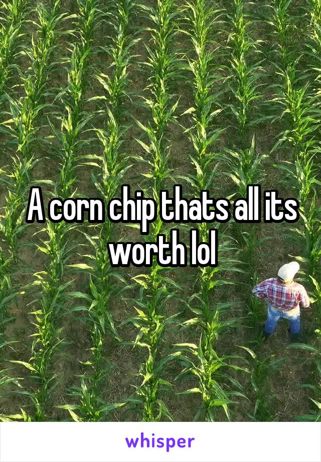 A corn chip thats all its worth lol