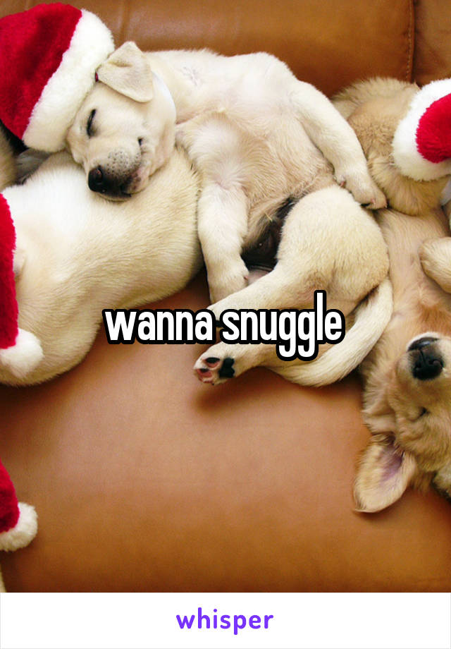 wanna snuggle 